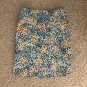 J Crew Floral Print Women's Pencil Skirt